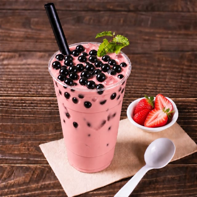 Strawberry Bubble Tea.