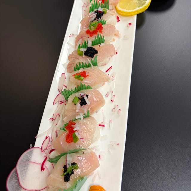 White Tuna Nigiri plate.