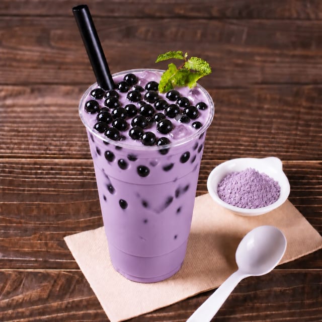 Taro bubble tea.