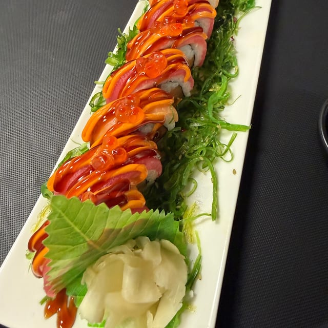 Tuna Masako with Salmon Roe.