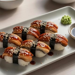 Pine Unagi Nigiri plate